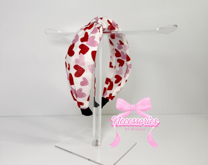 Classic Hearts Knotted Headband