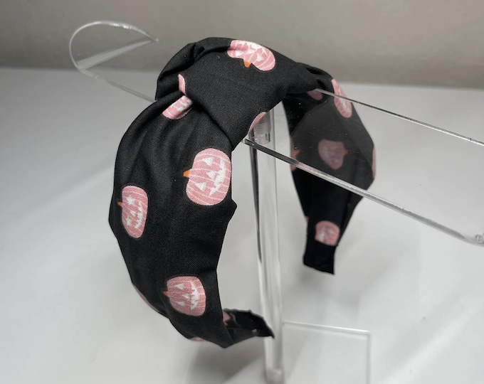 Pink Pumpkin Knotted Headband