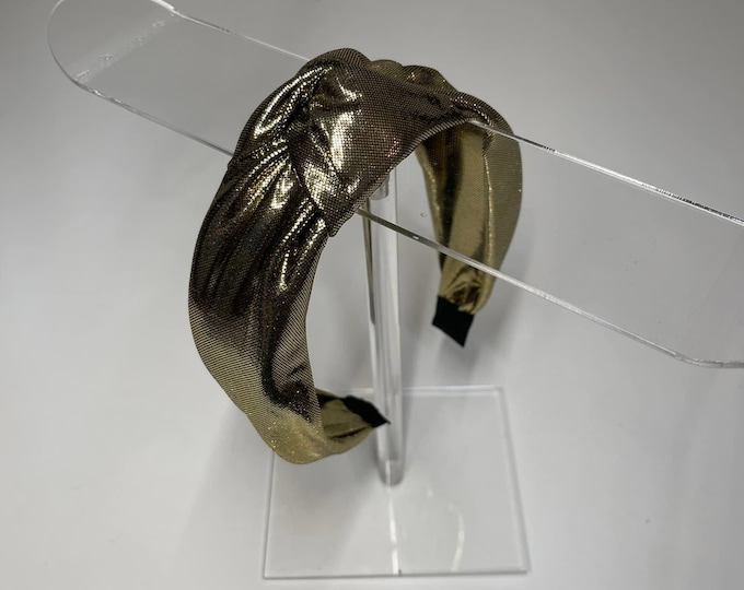 Gold Metallic Knotted Headband