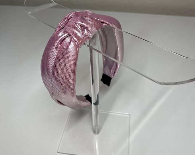 Pink Metallic Knotted Headband