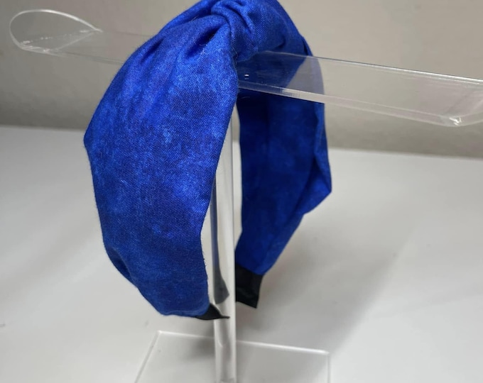 Royal Blue Tie-Dye Knotted Headband