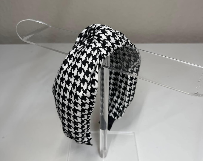 Houndstooth Knotted Headband