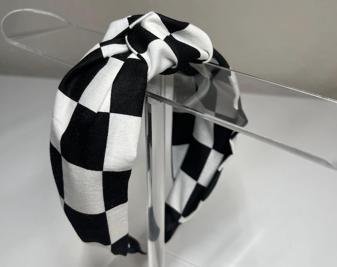 Checkered Knotted Headband