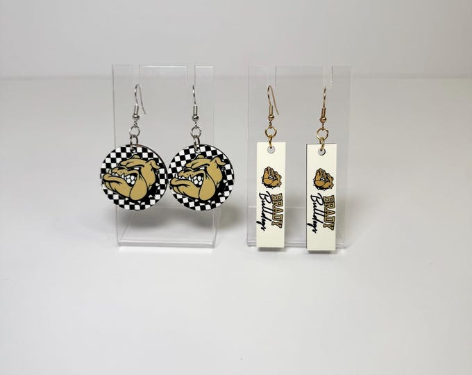 Brady Bulldogs Earrings (SOLD SEPARATELY)