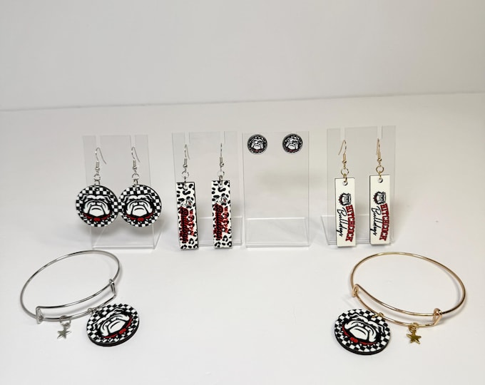 Hitchcock Bulldogs Earrings & Bracelets (SOLD SEPARATELY)