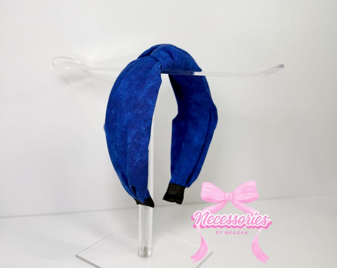 Royal Blue Tie-Dye Knotted Headband