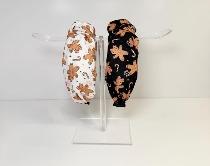 Gingerbread Man Knotted Headband