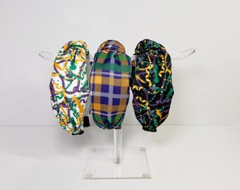 Mardi Gras Knotted Headbands