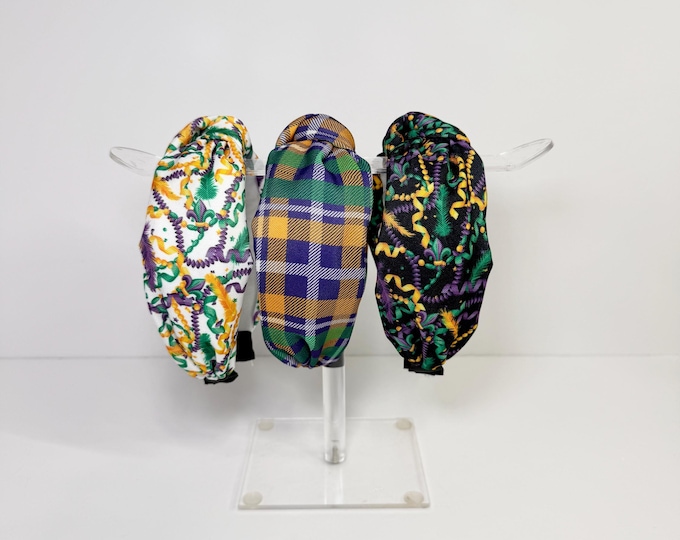 Mardi Gras Knotted Headbands