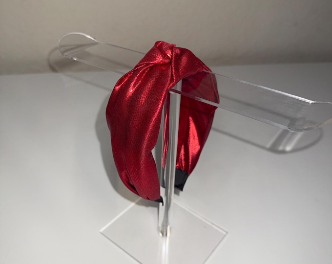 Red Metallic Knotted Headband