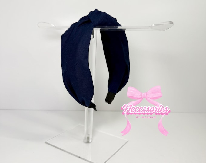 Navy Blue Knotted Headband