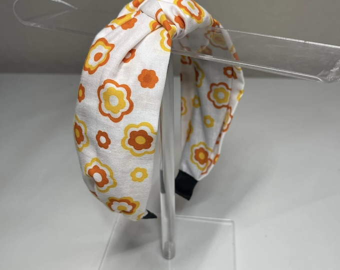 Retro Sunshine Flower Knotted Headband