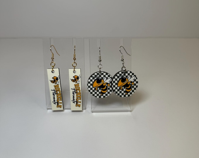 Rochelle Hornets Earrings (SOLD SEPARATELY)
