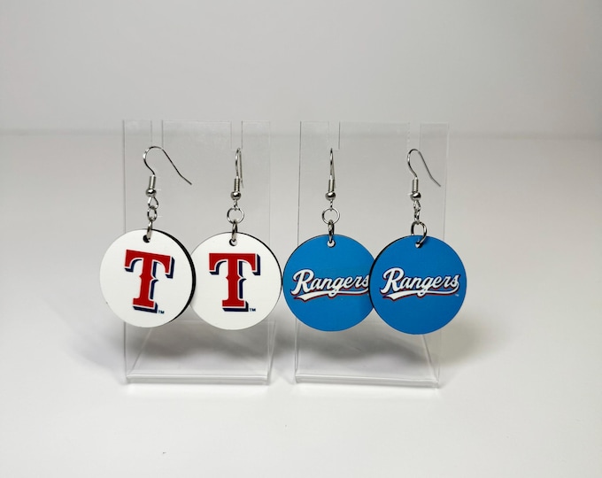 Texas Rangers Earrings (SOLD SEPARATELY)