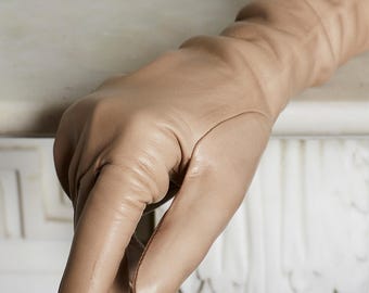 Luxury Long Leather Opera Gloves | Elegant Bridal Gloves | Driving & Dressy Gift