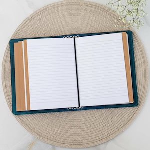 Housse pour ordinateur portable de voyage 100 % cuir véritable, ordinateur portable personnalisé, housse pour ordinateur portable avec poches, housse pour journal intime avec porte-stylo image 2
