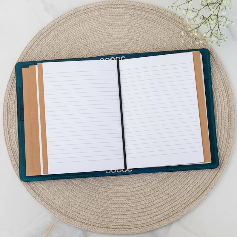 Housse pour ordinateur portable de voyage 100 % cuir véritable, ordinateur portable personnalisé, housse pour ordinateur portable avec poches, housse pour journal intime avec porte-stylo image 2