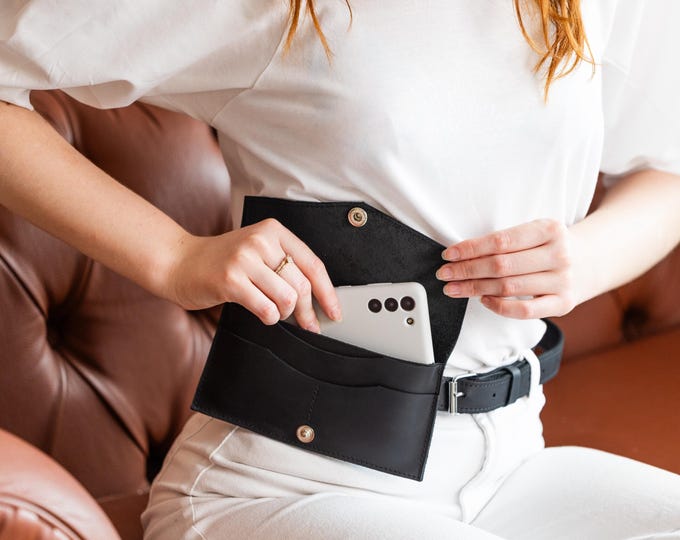 100% Genuine leather belt bag, Handmade leather belt bag, Leather waist bag for women, Leather hip bag minimalist, Leather fanny pack women