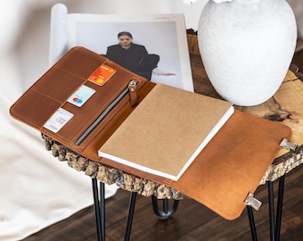 Personalized leather sketchbook cover, Leather sketchbook bag, Leather sketchbook refillable handmade, Sketchbook carrier, Sketchbook purse