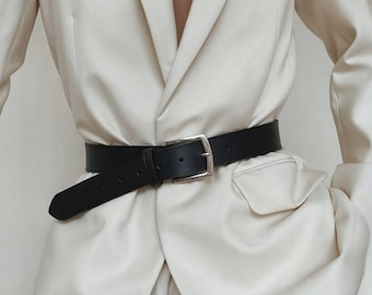 Premium leather belt women, Natural leather belt, Handmade leather belt women, Leather belt plus size, Black leather waist belt womens