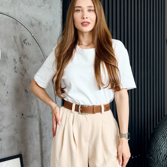 100% Natural Leather Belt, Handmade Leather Belt Women, Leather Dress Belt  Women, Real Leather Belt Women, Leather Belt Plus Size - Etsy