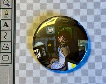 Seriële experimenten gelegde knop van 2 1/4 inch | Anime