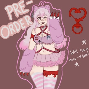 Gloomy Bear Super Sonico- Keychain Charm PREORDER!! (Will ship early September)