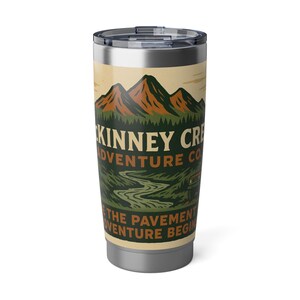 20 oz Tumbler: Perfect for Outdoor Enthusiasts, Camping, Travel, Hiking, Gift for Wanderlust Lovers