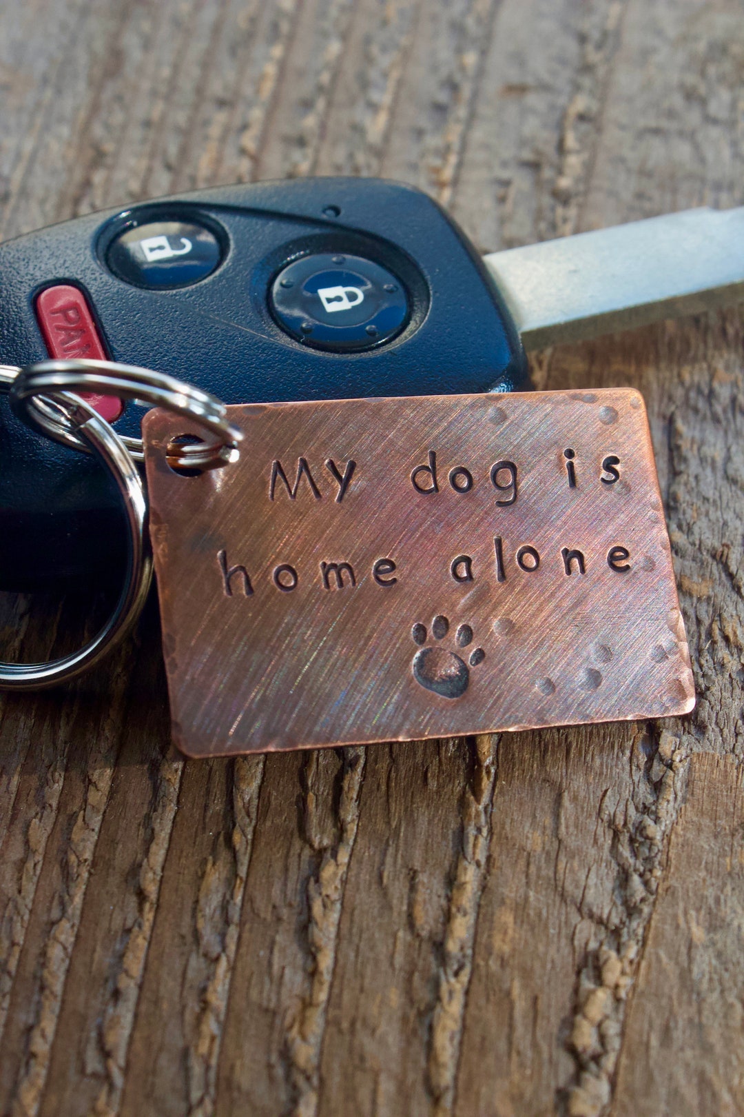 Pet Home Alone, Keychain, Emergency Contact, Pet ID, Please Contact, Dog Home Alone Tag, Dog Tag