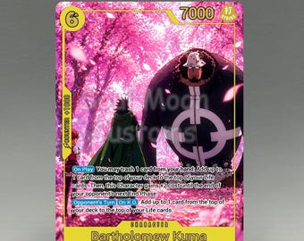 Bartholomew Kuma OP12-119 Custom One Piece TCG Proxy Card | Full Art Alt Art Character Card | Revolutionary Army Anime Collectible Gift