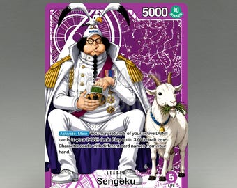 OP16 Sengoku Leader Card, Custom One Piece TCG Proxy, Artistic Full Foiled TCG Card, Alt Art Handmade Work