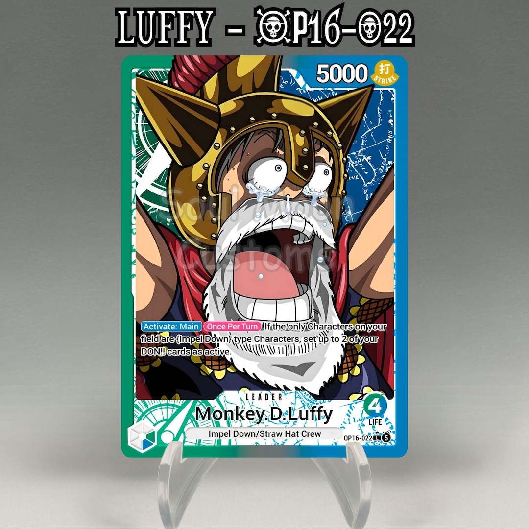 L✧ Monkey.D.Luffy OP-16 Leader Parallel OP16 Monkey D. Luffy Leader Card, Custom One Piece TCG Proxy