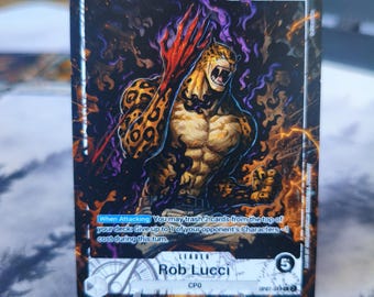Rob Lucci Leader (black) OP07, One Piece TCG Proxy Leader Card