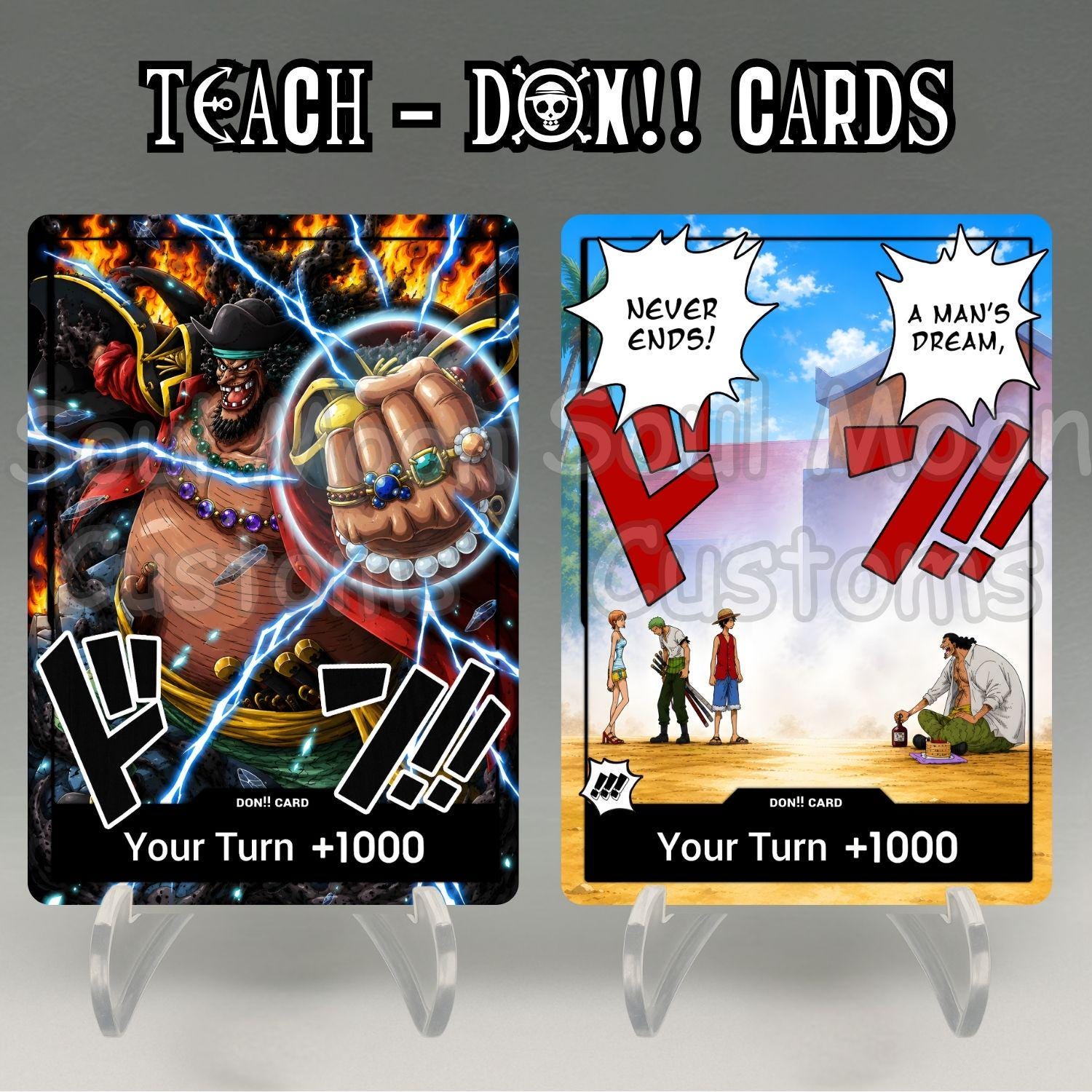 Blackbeard DON!! Cards, Set of 10 Cards, Custom One Piece TCG