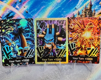 KAIDO 10xDON!! Cards, Set of 10, Custom One Piece TCG Proxy | Full Art / Gold Foil