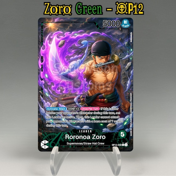One Piece Proxy, Zoro Leader (green), Fullcolor & Artistic Full