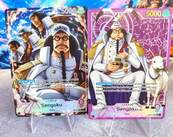 OP16 Sengoku Leader Card, Custom One Piece TCG Proxy, Spot Holographic TCG Card, Alt Art Handmade Work