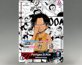 One Piece Proxy Card Leader Holo - Portgas.d.ace OP13-002 Alt Art