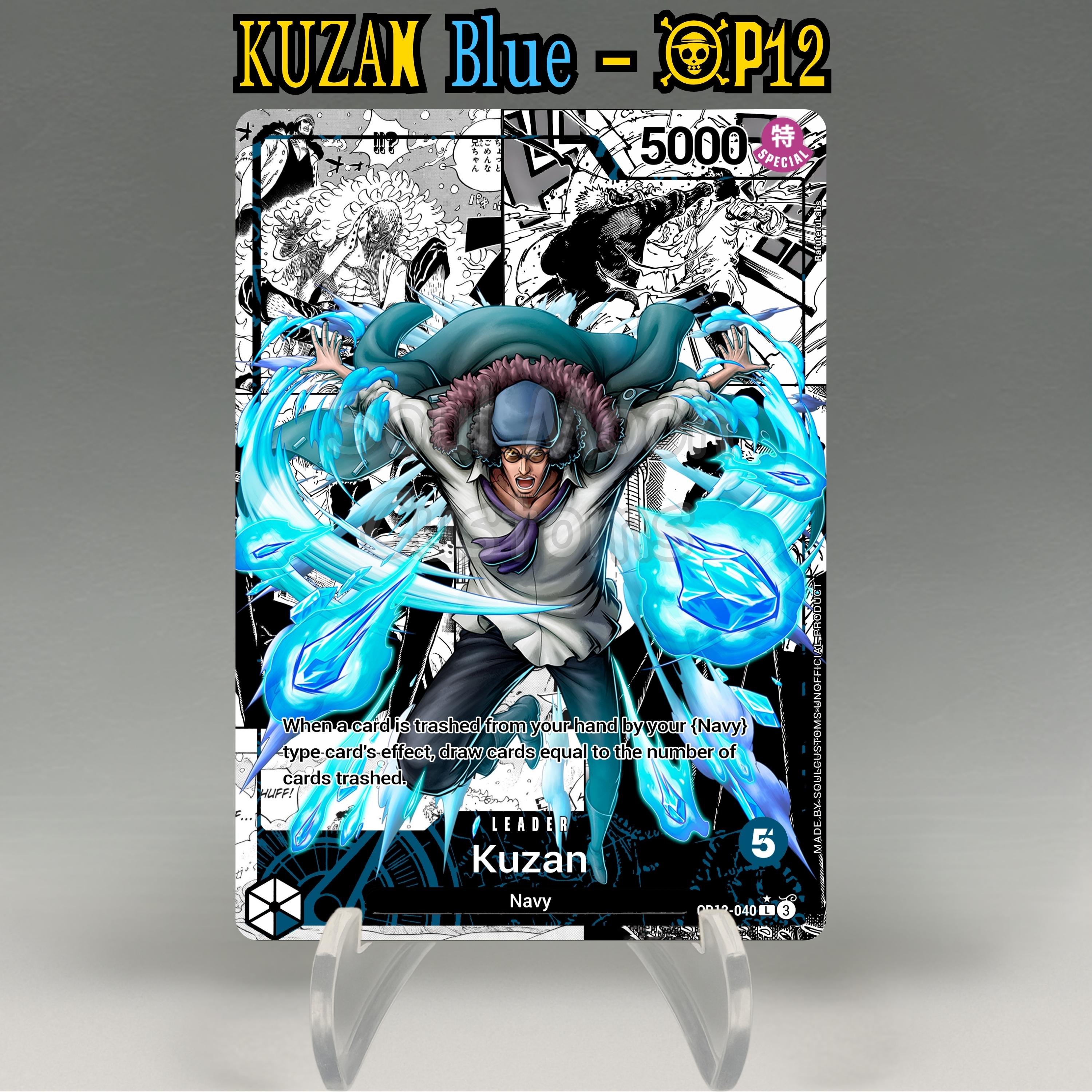 One Piece Proxy, Kuzan Leader (blue), Fullcolor & Artistic Full
