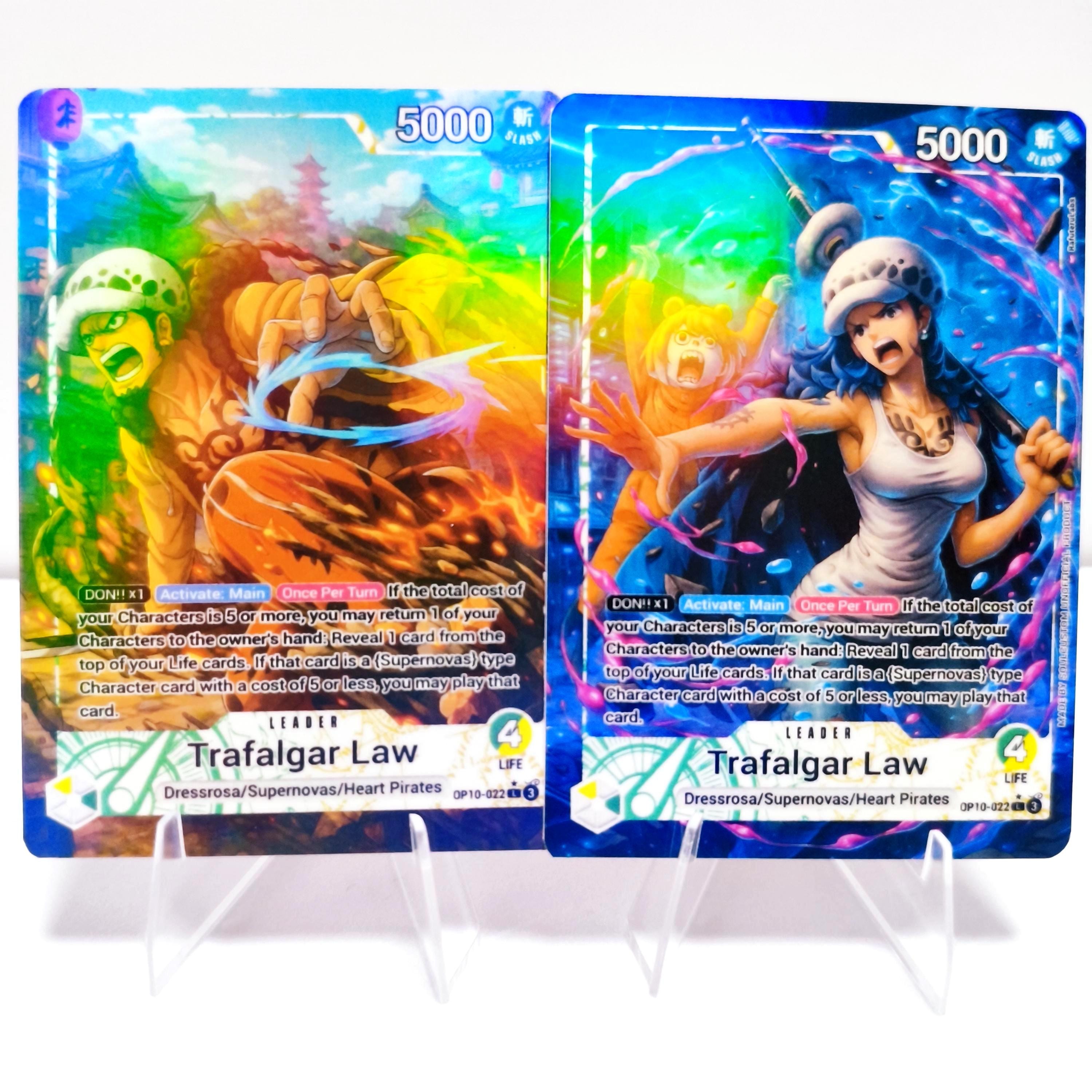 OP10 Trafalgar Law Green/yellow, One Piece Card Game Proxy Leader