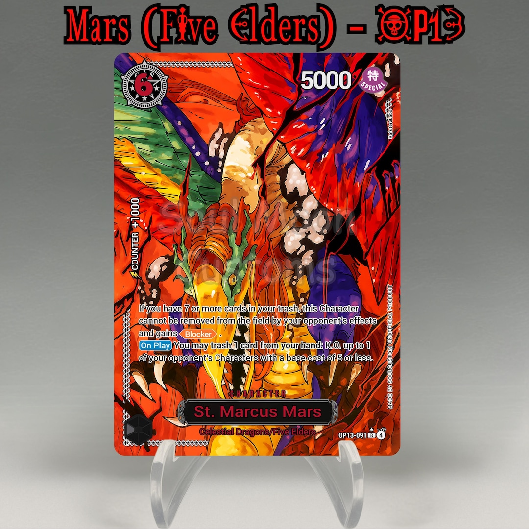 OP13 IMU One Piece Proxy, St. Marcus Mars Character TCG Card