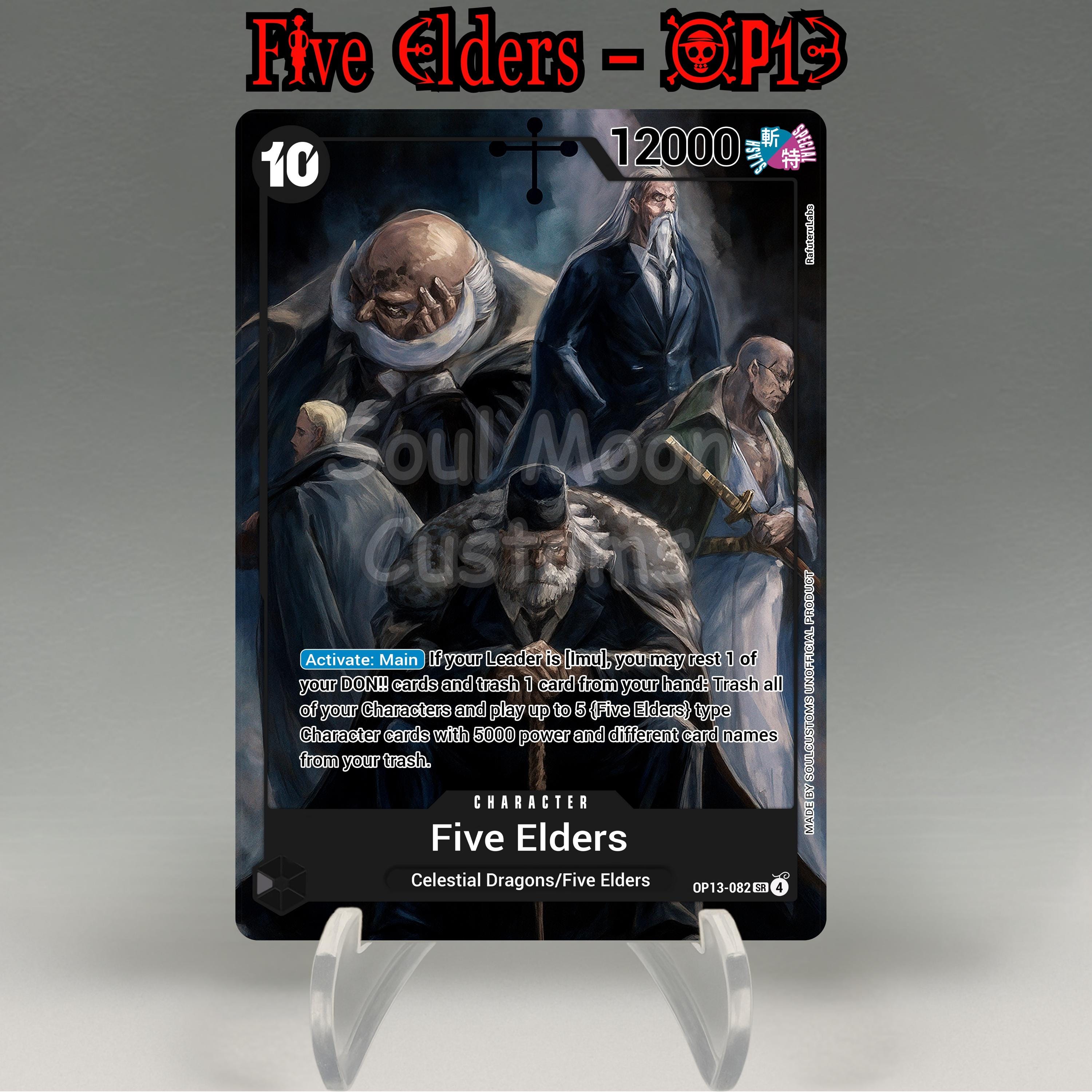 OP13 One Piece IMU Playset Proxy Card, Five Elders Character (black),  Fullcolor & Artistic Full Foiled Finished - Etsy