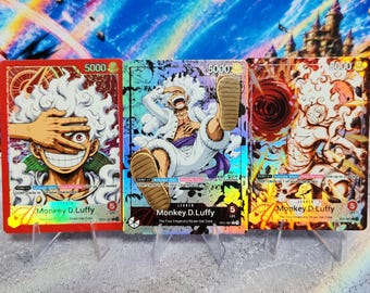 Monkey D. Luffy ST21 Custom Leader Card | Gear 5 Nika Alt Art | One Piece TCG Proxy Card | Full Art Anime Collectible