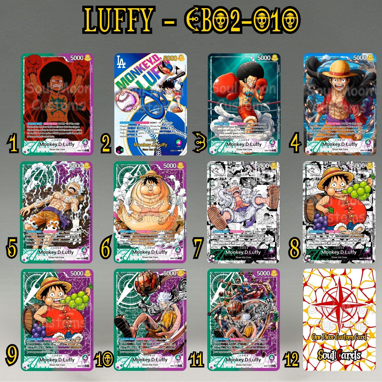 Luffy Leader (green/purple) EB02, One Piece TCG Proxy Leader Card