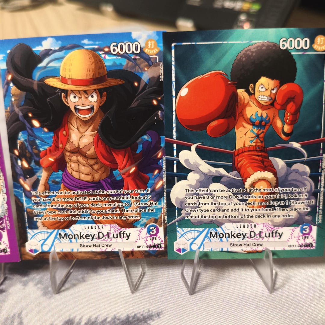 one piece card game luffy leader (blue/purple) OP11, TCG Custom – Proxy Leader OPTCG | One Piece Card Leader Main][Once Per Turn]You may trash 1 card from your hand One Piece Black/Purple Monkey D.