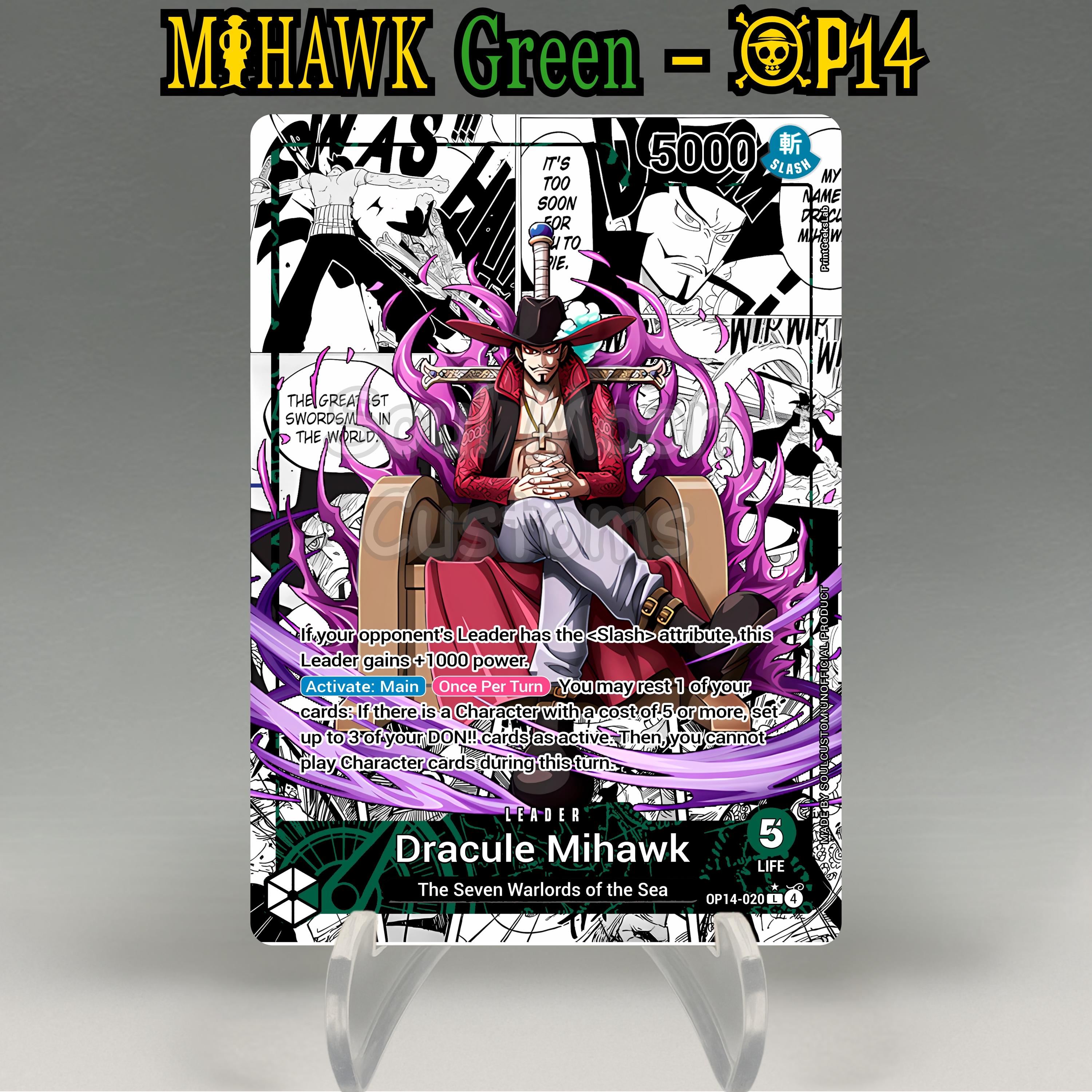 mihawk one piece card game OP10-029 Dracule Mihawk : Rare English One Piece TCG Card : OP10: Royal Blood