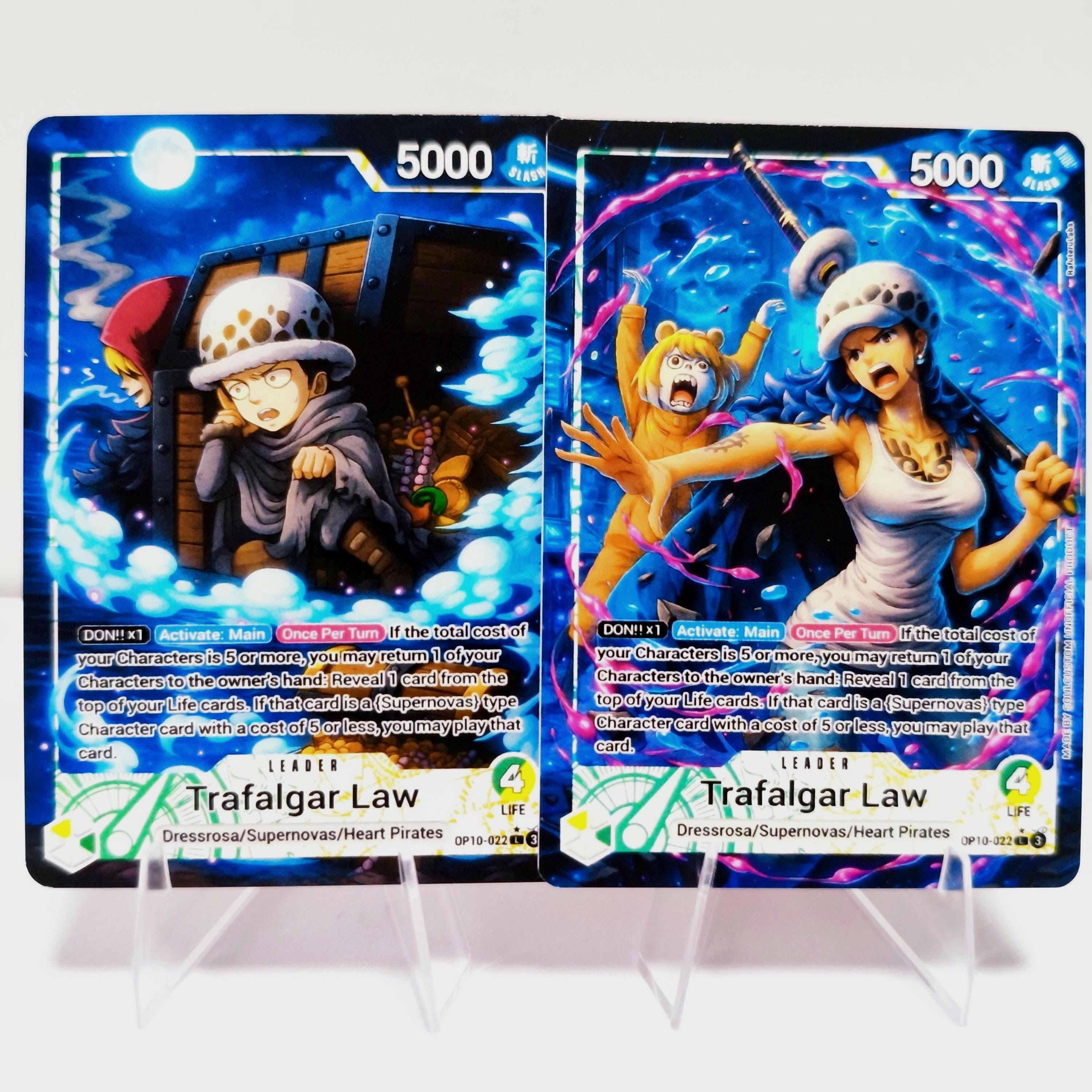 OP10 Trafalgar Law Green/yellow, One Piece Card Game Proxy Leader