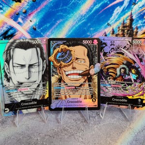 Crocodile OP14-079 Custom One Piece TCG Proxy Card | Full Art Alternatieve Art Leader Card | Baroque Works | Anime Collectible Gift