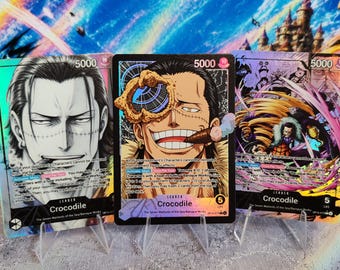 Crocodile OP14-079 Custom One Piece TCG Proxy Card | Full Art Alt Art Leader Card | Baroque Works | Anime Collectible Gift