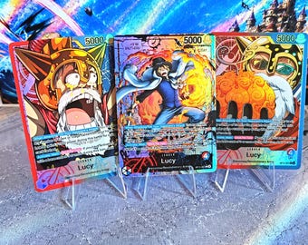 OP15-002 Lucy Blue Red, One Piece Card Game Proxy Leader – Custom TCG Card | OPTCG Custom Leader